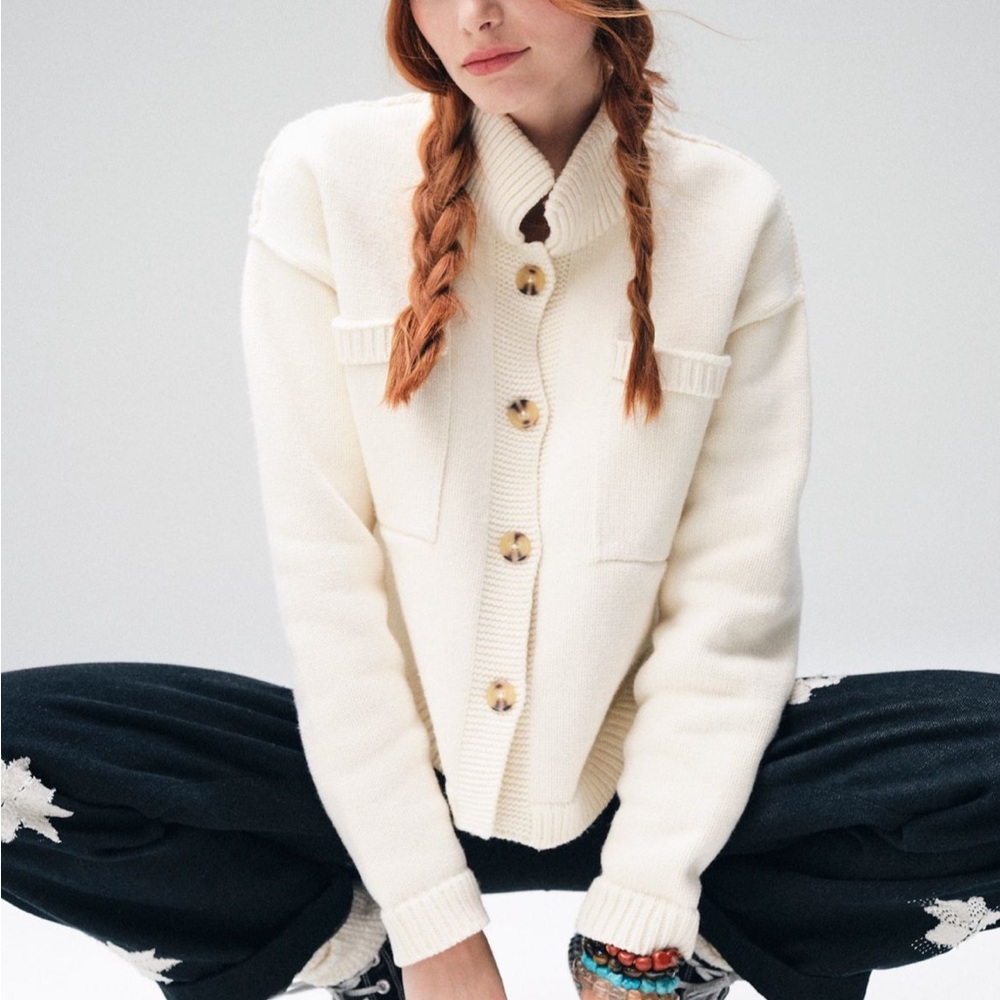 We The Free On the Isle Cardi - ivory, size medium